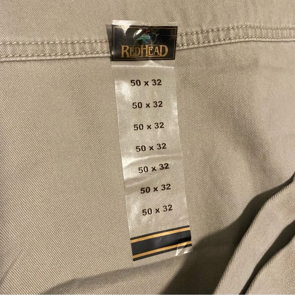 Redhead Tan & Brown Khaki Heavyweight Men’s Cargo Pants -(2)- NWT - 50/32